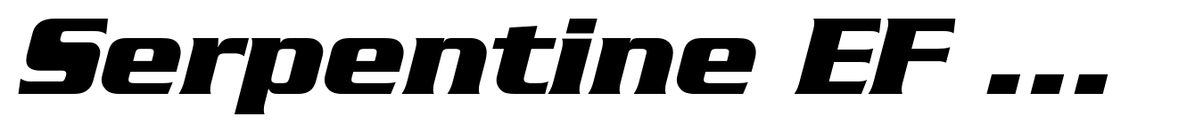 Serpentine EF Bold Italic